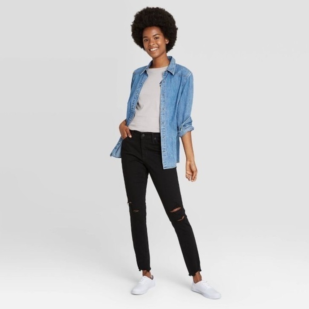 Universal Thread Women's Mid-Rise Skinny Jeans Black | 28 Short